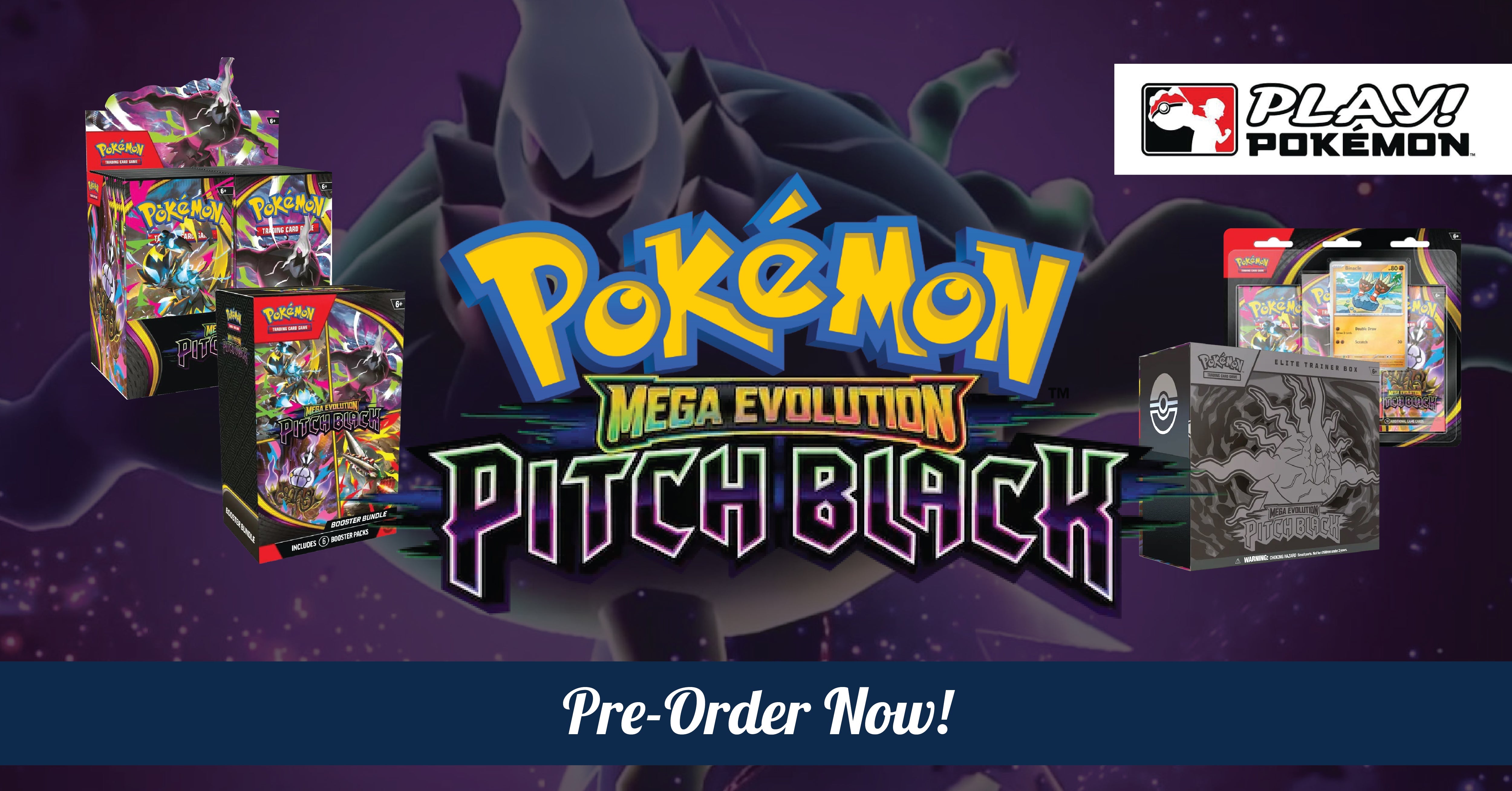 Pokemon: Mega Evolution - Pitch Black | Booster Boxes & More  Flipside  Gaming