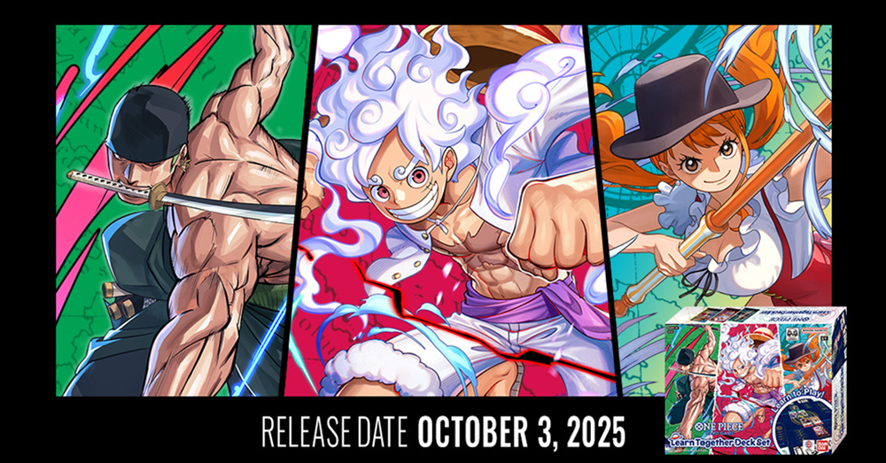One Piece Learn Together Deck Set (LT-01) Bandai | 3 Decks Prêts à Jouer (Luffy, Zoro, Nami) | Jeu De Cartes à Collectionner