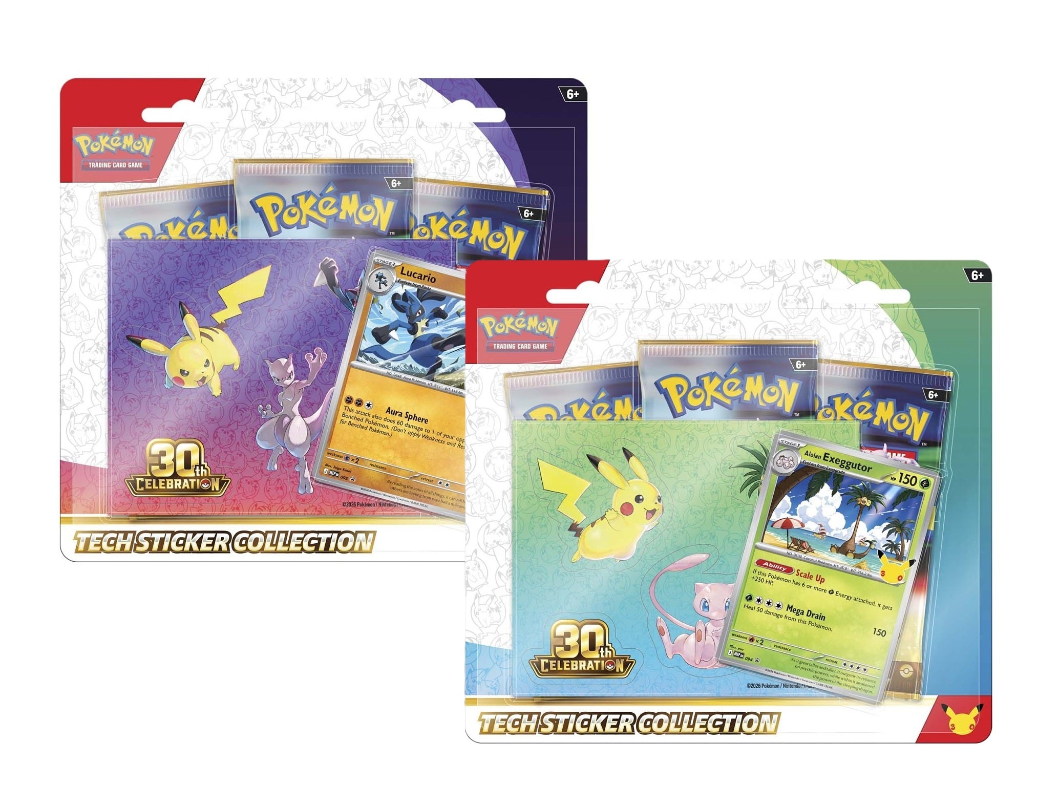 Pokemon 30th Celebration -Set of 2- Tech Sticker Collection – Flipside Gaming