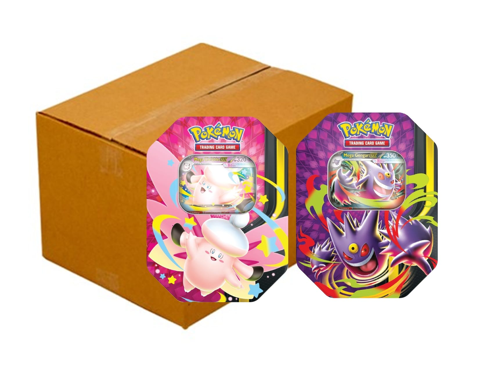Pokemon Mega Evolution Moonlit Tin 6 Box Case