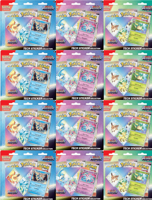 pokemon trading cards sv 8.5 prismatic evolutions tech sticker collection Pokemon SV8.5 Prismatic Evolutions Tech Sticker Collection [x12] Case –  Flipside Gaming