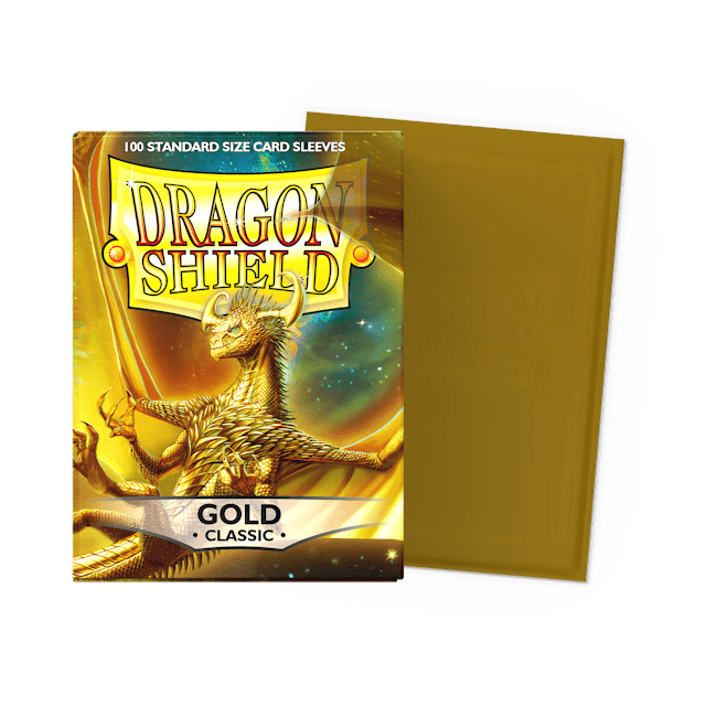 gold card sleeves Dragon Shield Classic Gold (100ct) – Flipside Gaming