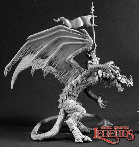 Dark Heaven Legends: Kyra & Lavarath, (Female Human Paladin, Dragon Mounted) Model Kit Reaper Miniatures