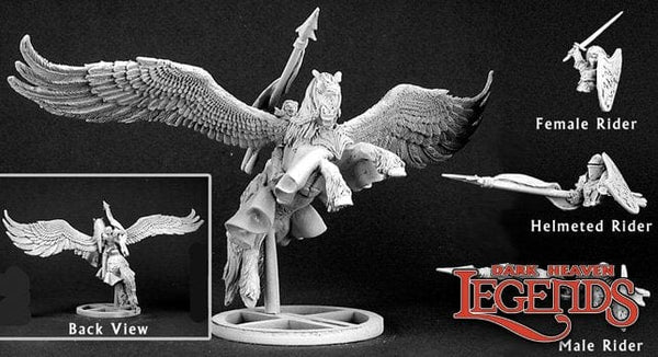 Dark Heaven Legends: Barros & Tempest, Paladin on Pegasus Model Kit Reaper Miniatures
