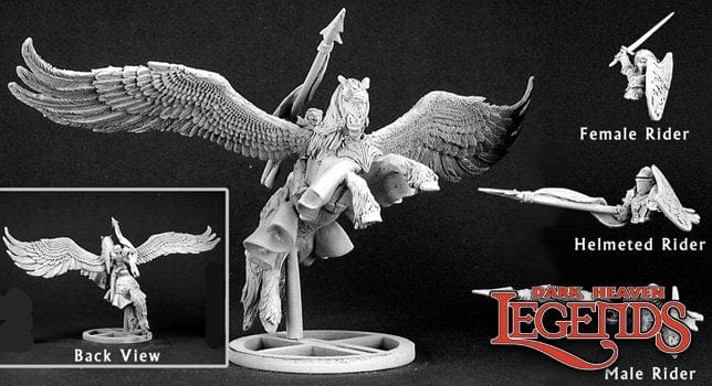 Dark Heaven Legends: Barros & Tempest, Paladin on Pegasus Model Kit Reaper Miniatures