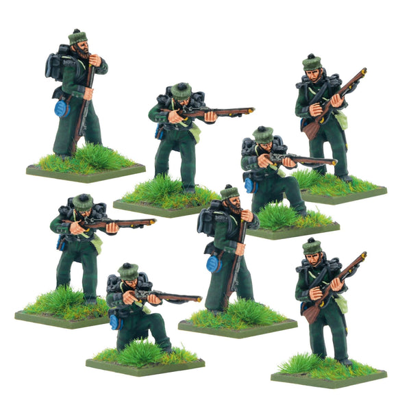 Crimean War British Rifle Brigade in forage caps Model Kit Warlord Games