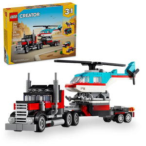 LEGO® Creator 3in1 Flatbed Truck with Helicopter Toy 31146