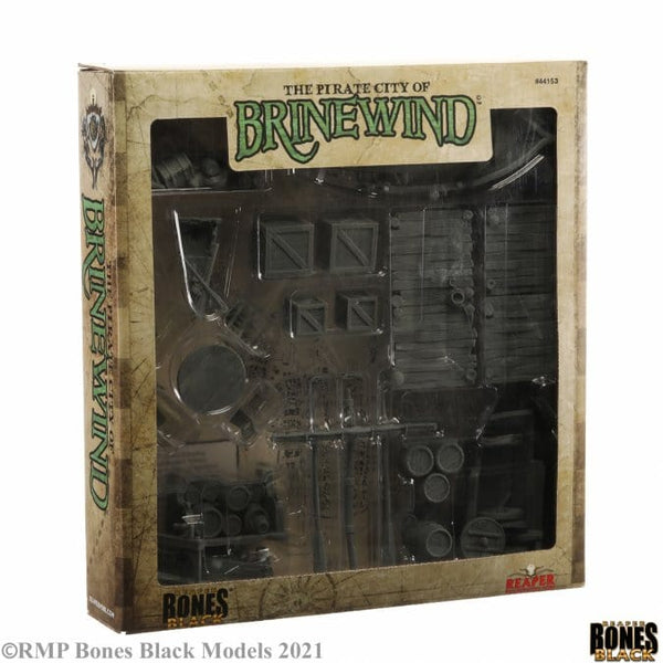 Bones Black: Pirate City of Brinewind Terrain Set Model Kit Reaper Miniatures