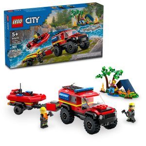 LEGO® City 4x4 Fire Truck with Rescue Boat 60412