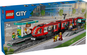 LEGO® City Downtown Streetcar and Station 60423