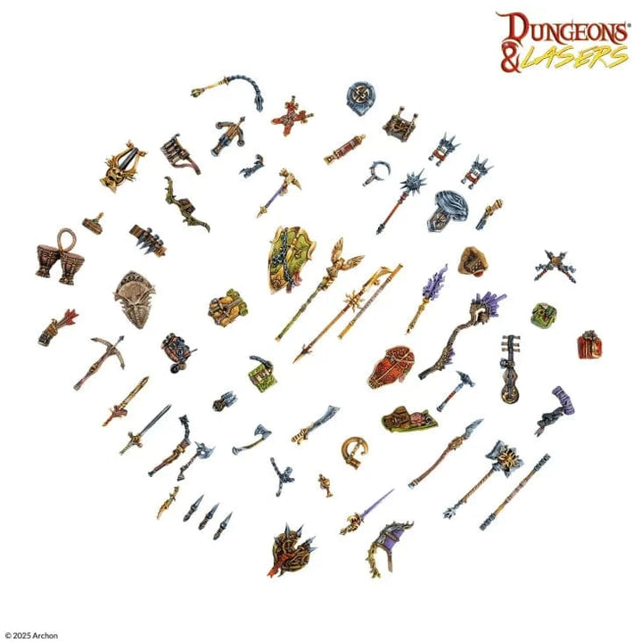Dungeons & Lasers: Adventurer's Gear Set Model Kit Archon Studio