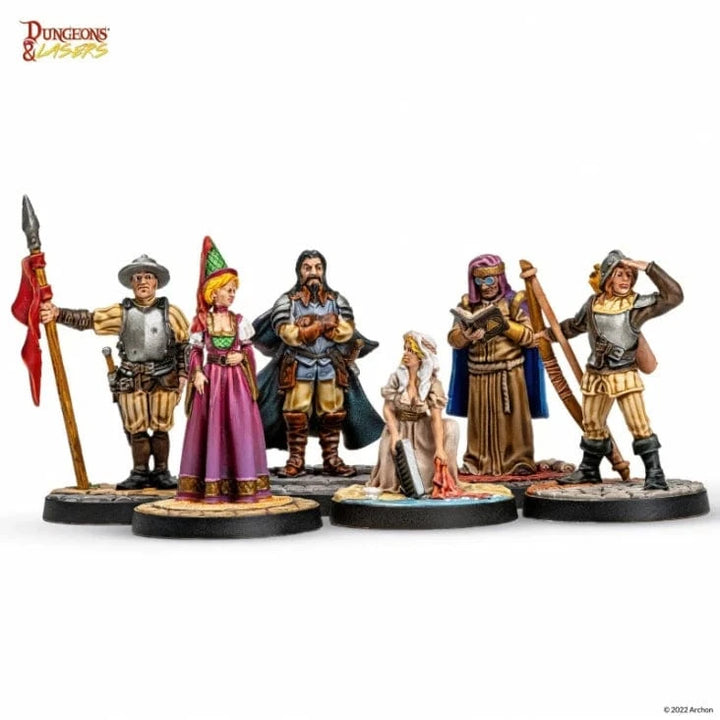 Dungeons & Lasers: Miniatures - Townsfolk Miniature Pack Model Kit Archon Studio
