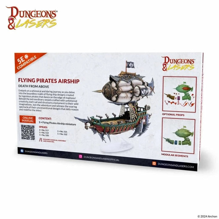 Dungeons & Lasers: Miniatures - Deuslair Flying Pirates Airship Model Kit Archon Studio