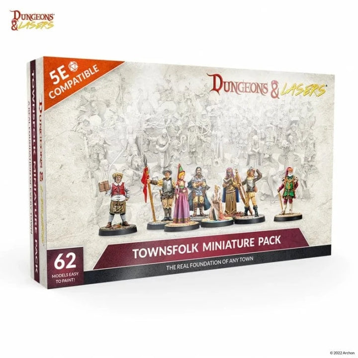 Dungeons & Lasers: Miniatures - Townsfolk Miniature Pack Model Kit Archon Studio