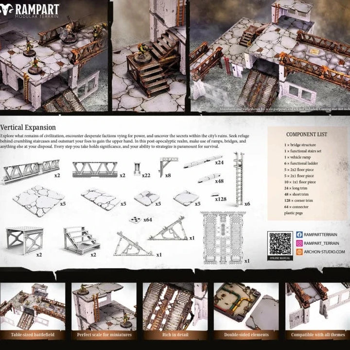Rampart Modular Terrain Set: Vertical Expansion Model Kit Archon Studio