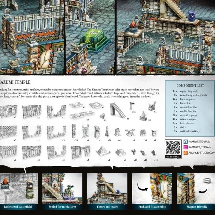 Rampart Modular Terrain Set: Kazumi Temple Model Kit Archon Studio