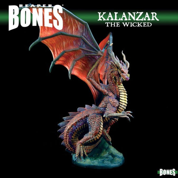Bones Classic: Kalanzar the Wicked, Red Dragon Model Kit Reaper Miniatures