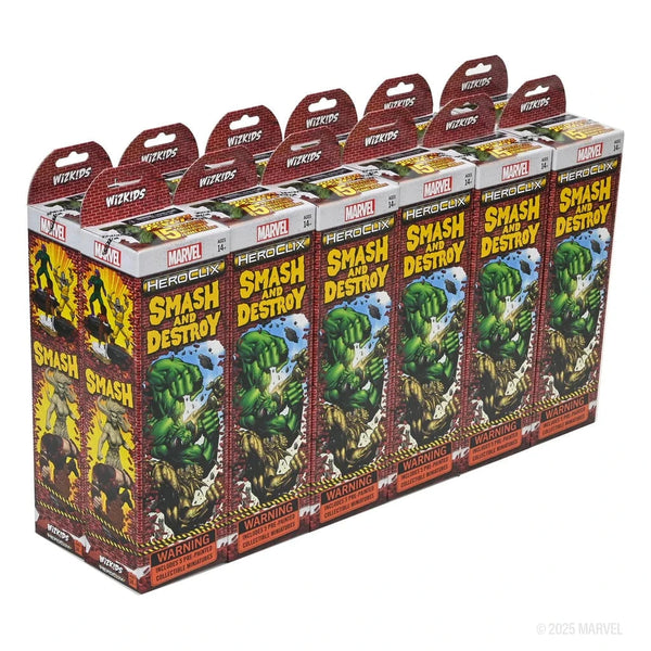 Marvel HeroClix: Smash and Destroy Booster Brick (12) Model Kit Alliance Games Distribution