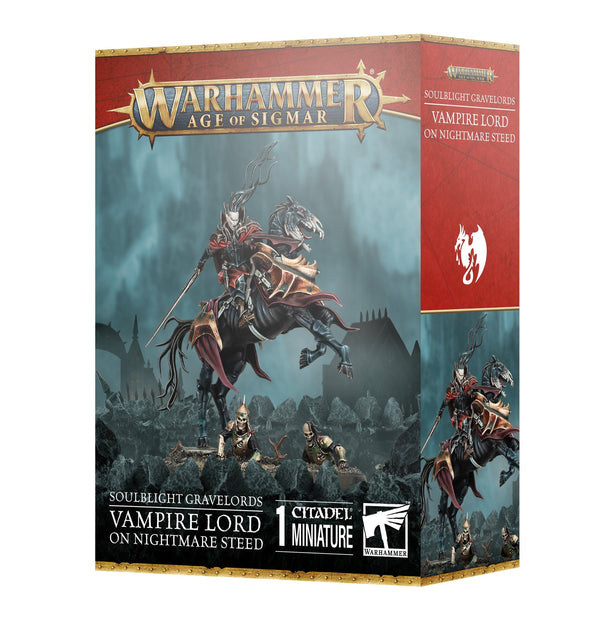 Soulblight Gravelords: Vampire Lord On Nightmare Steed Model Kit Games Workshop