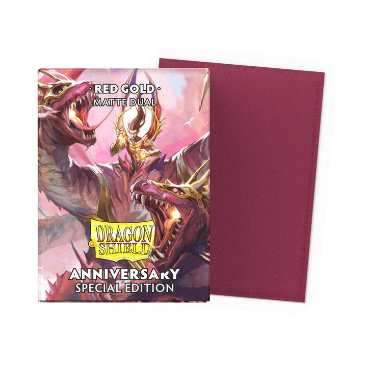 Dragon Shield Dual Matte Red-Gold 25th Anniversary Edition (100ct) Accessories Dragon Shield