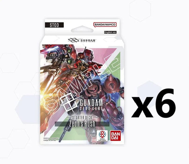 Gundam Card Game: Starter Deck 03 - Zeon's Rush [x6] Sealed Display Non-Singles Bandai
