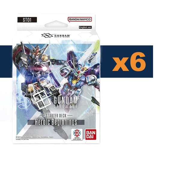 Gundam Card Game: Starter Deck 01 - Heroic Beginnings [x6] Sealed Display Non-Singles Bandai