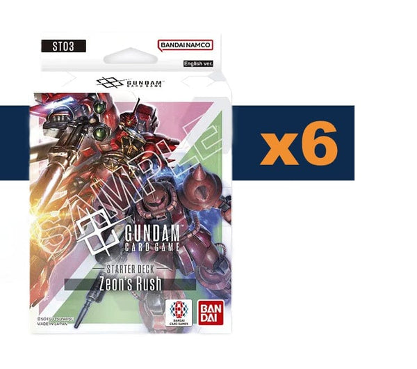 Gundam Card Game: Starter Deck 03 - Zeon's Rush [x6] Sealed Display Non-Singles Bandai