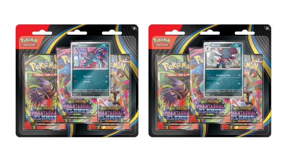 Pokemon Phantasmal Flames ME02 -Set of 2- Sneasel/Weavile 3-Pack Blister Non-Singles The Pokemon Company
