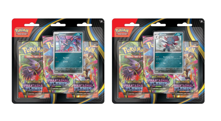 Pokemon Phantasmal Flames ME02 -Set of 2- Sneasel/Weavile 3-Pack Blister Non-Singles The Pokemon Company