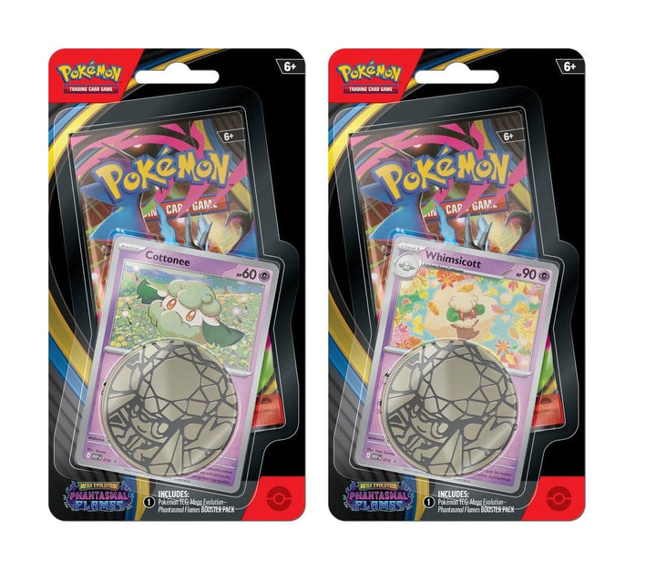 Pokemon Phantasmal Flames ME02 -Set of 2- Cottonee/Whimsicott Checklane Blister Non-Singles The Pokemon Company