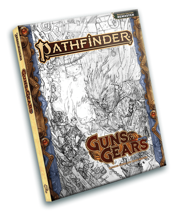 Sketch Cover Edition Pathfinder RPG: Guns & Gears Hardcover Remastered (P2) Book Alliance Games Distribution
