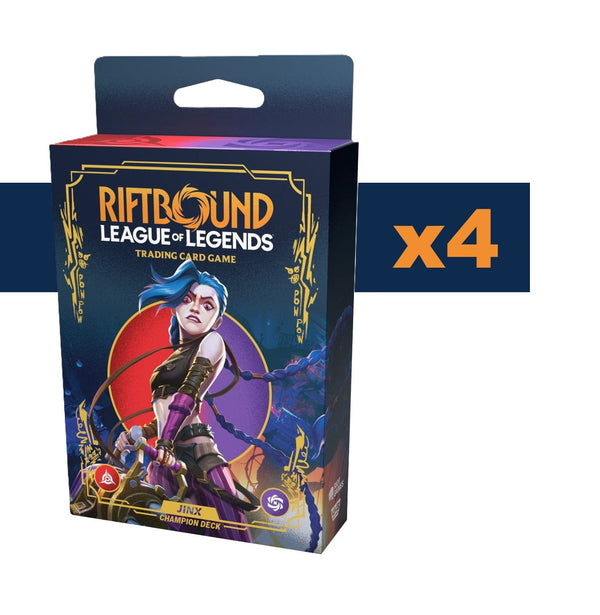 Riftbound - League of Legends TCG: Origins Champion Deck Sealed Display (4) - Jinx Non-singles UVS Games