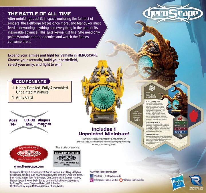 Heroscape: Rising Tide - Hellforge Mandukor Army Expansion Model Kit Alliance Games Distribution