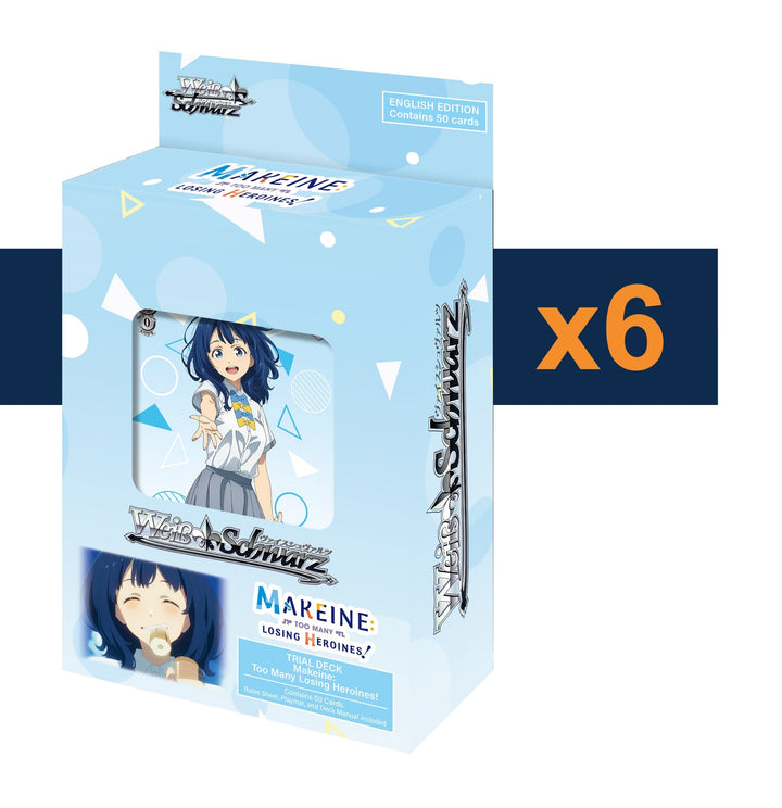 Weiss Schwarz: Makeine - Too Many Losing Heroines! (English) Trial Deck+ [x6] Sealed Display Non-Singles Bushiroad