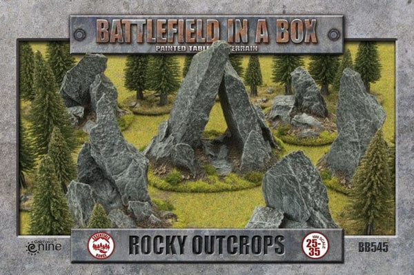 Essentials: Rock Outcrops (x6) Model kit Battlefront Miniatures