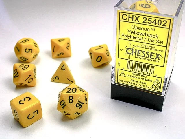 Opaque Yellow/Black 7-Die Set Accessories Asmodee