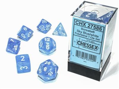 Borealis® Sky Blue/White Luminary™ 7-Die Set Accessories Asmodee