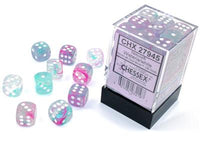 Nebula® 12mm d6 Wisteria/White Luminary™ Dice Block™ (36 Dice)