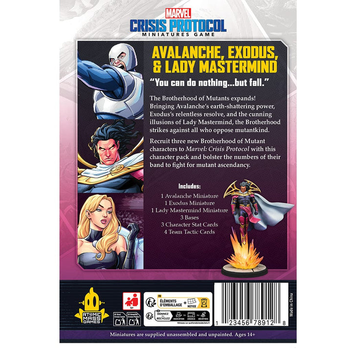 Marvel: Crisis Protocol - Avalanche, Exodus & Lady Mastermind Model Kit Asmodee