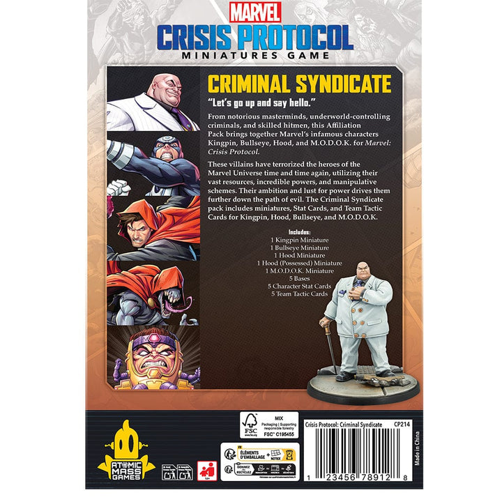Marvel: Crisis Protocol - Criminal Syndicate Affiliation Pack Model Kit Asmodee