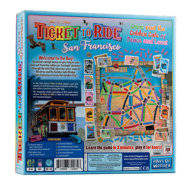 Ticket to Ride San Francisco Board Game Asmodee