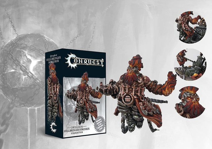 Dweghom: Hellbringer Sorcerer Model Kit Para Bellum