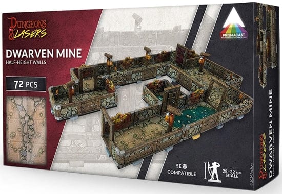 Dungeons & Lasers: PrismaCast Prepainted - Dwarven Mine Model Kit Archon Studio