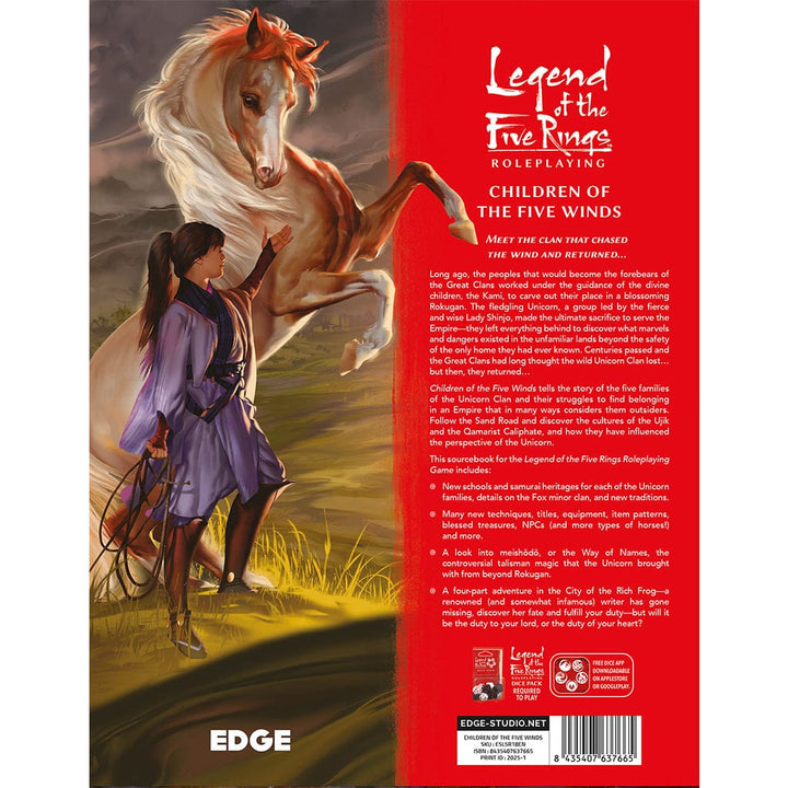 Legend of the Five Rings - Children of the Five Winds Book Asmodee