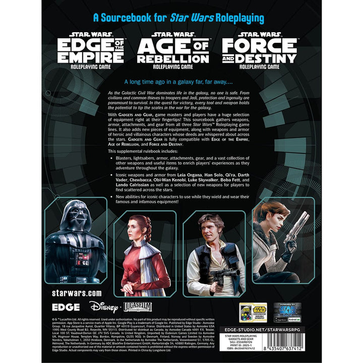 Star Wars Roleplaying - Gadgets and Gear Book Asmodee