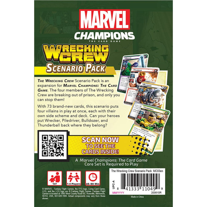 Marvel Champions: The Wrecking Crew Scenario Pack Board Game Asmodee