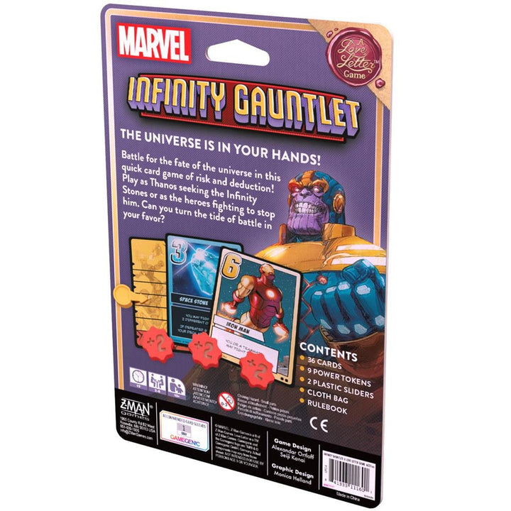 Infinity Gauntlet: A Love Letter Game Board Game Asmodee