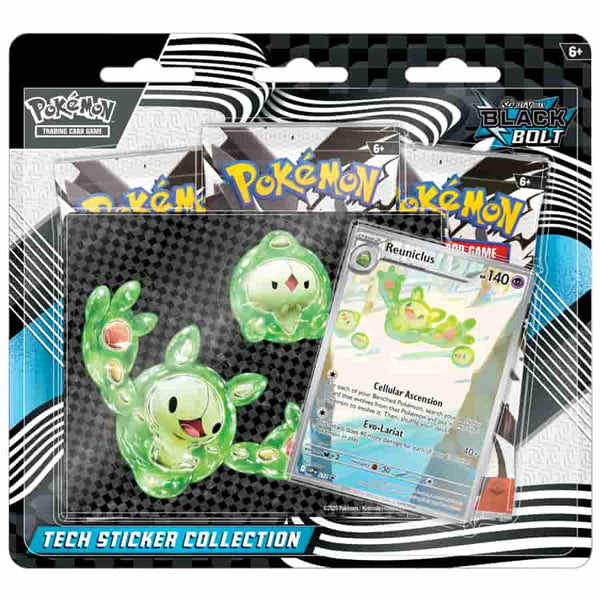 Pokemon Black Bolt SV10.5 3-Pack Tech Sticker Collection Non-Singles The Pokemon Company
