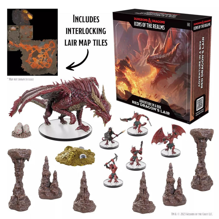 Dungeons & Dragons: Icons of the Realms Adventure in a Box - Red Dragon's Lair Model Kit Alliance Games Distribution
