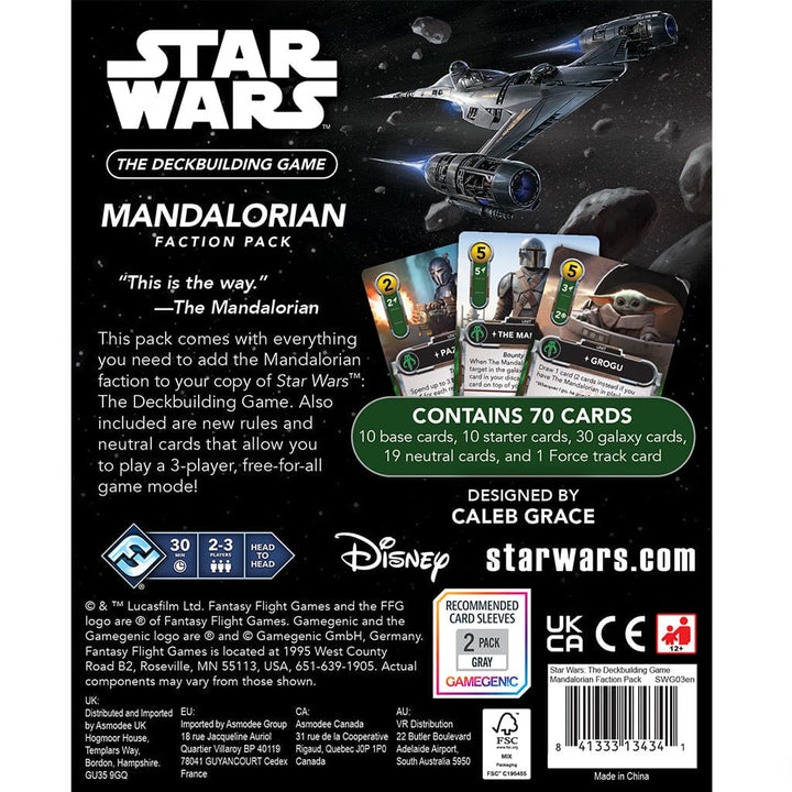Star Wars: The Deckbuilding Game - Mandalorian Faction Pack Board Game Asmodee